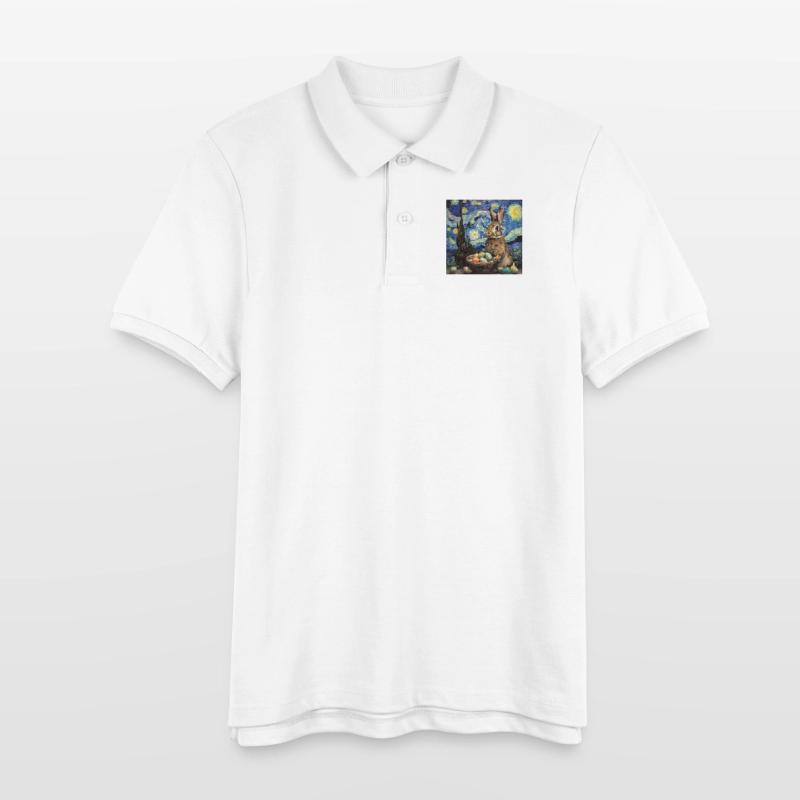 easter bunny, easter, bunny, happy easter, easter eggs Stanley/Stella Teen Organic Polo Shirt MINI SPRINTER