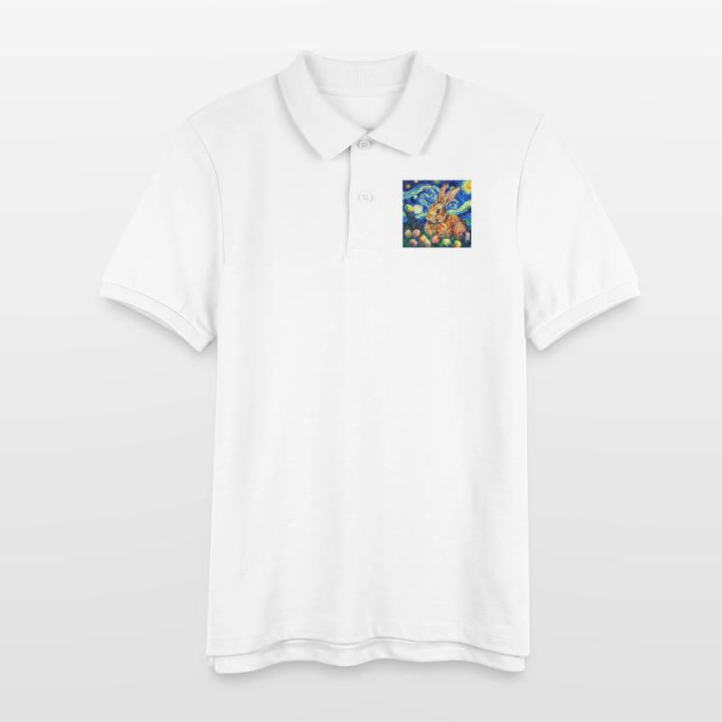 easter bunny, easter, bunny, happy easter, easter eggs Stanley/Stella Teen Organic Polo Shirt MINI SPRINTER