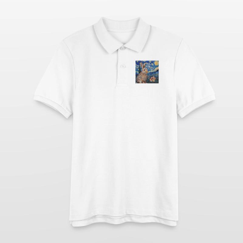 easter bunny, easter, bunny, happy easter, easter eggs Stanley/Stella Teen Organic Polo Shirt MINI SPRINTER