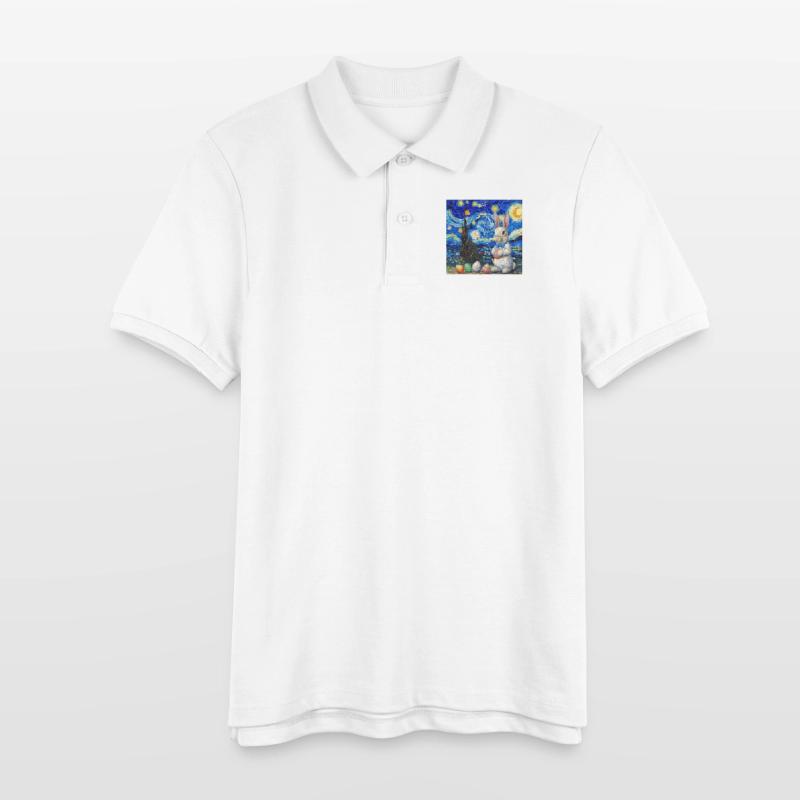 easter bunny, easter, bunny, happy easter, easter eggs Stanley/Stella Teen Organic Polo Shirt MINI SPRINTER