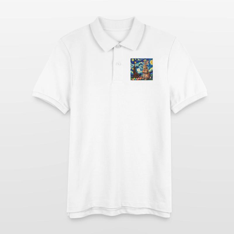 easter bunny, easter, bunny, happy easter, easter eggs Stanley/Stella Teen Organic Polo Shirt MINI SPRINTER