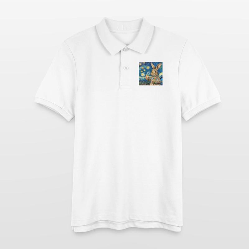 easter bunny, easter, bunny, happy easter, easter eggs Stanley/Stella Teen Organic Polo Shirt MINI SPRINTER