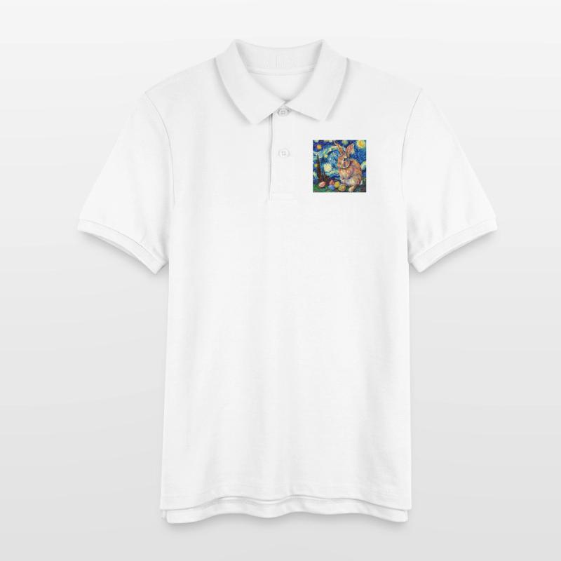 easter bunny, easter, bunny, happy easter, easter eggs Stanley/Stella Teen Organic Polo Shirt MINI SPRINTER