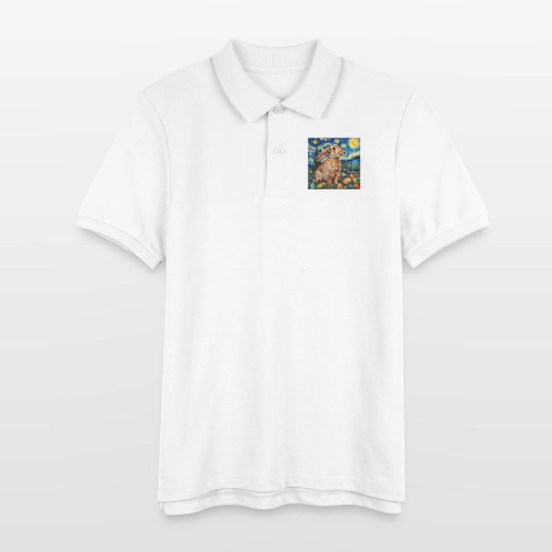 easter bunny, easter, bunny, happy easter, easter eggs Stanley/Stella Teen Organic Polo Shirt MINI SPRINTER