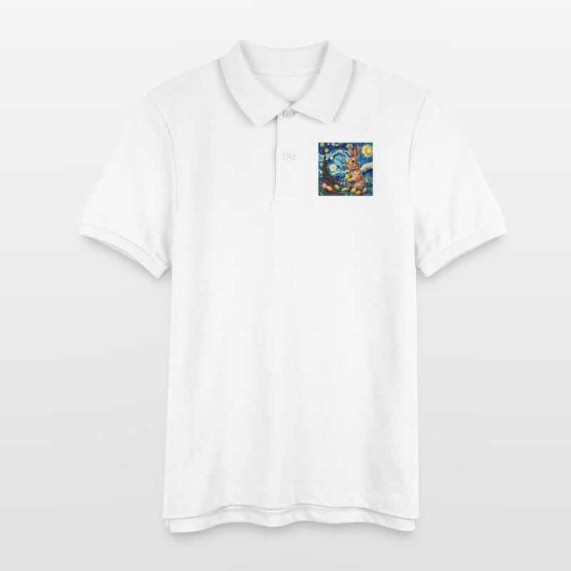 easter bunny, easter, bunny, happy easter, easter eggs Stanley/Stella Teen Organic Polo Shirt MINI SPRINTER