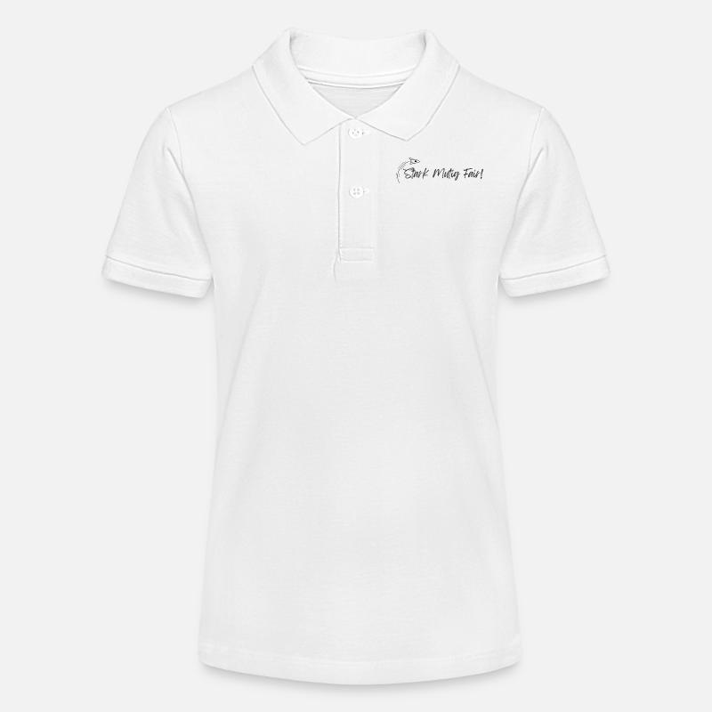 Stark Mutig Fair, Kinderedition - Stanley/Stella Teenager Bio-Poloshirt MINI SPRINTER - Weiß