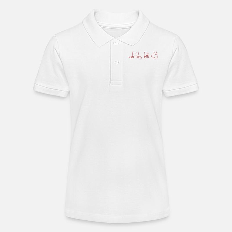 plus d’amour s’il vous plaît - Polo bio MINI SPRINTER Stanley/Stella Ado - blanc