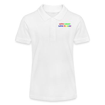Vivre fort - Vivre fier - LGBTQ+ - gay - lesbienne - Polo bio MINI SPRINTER Stanley/Stella Ado - blanc - Devant