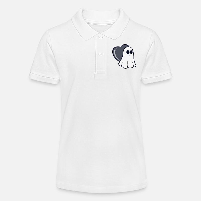 Conception de tatouage d’amour fantomatique - Polo bio MINI SPRINTER Stanley/Stella Ado - blanc