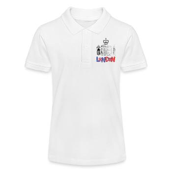 London Love Heart Flag Design - Stanley/Stella Teen Organic Polo Shirt MINI SPRINTER - white - Front