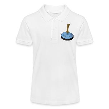 2025-EISSTOCK-hellblau - Stanley/Stella Teenager Bio-Poloshirt MINI SPRINTER - Weiß - Vorne