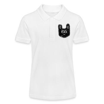 Lapin nerd avec des lunettes - Polo bio MINI SPRINTER Stanley/Stella Ado - blanc - Devant