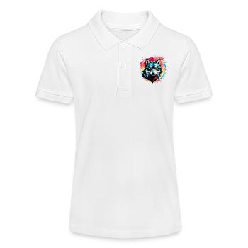Wolf Tattoo - Stanley/Stella Teen Organic Polo Shirt MINI SPRINTER - white - Front