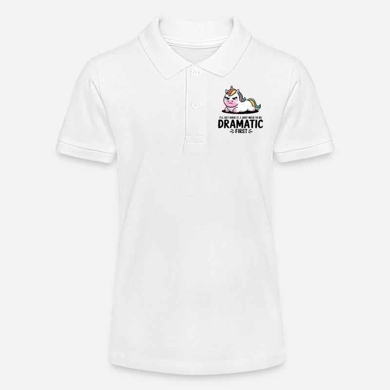 Licorne dramatique - Polo bio MINI SPRINTER Stanley/Stella Ado - blanc