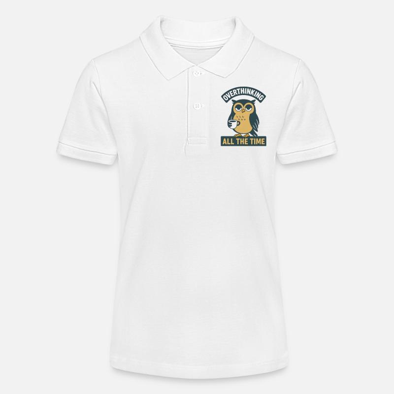 Repensez toujours le motif de la chouette - Polo bio MINI SPRINTER Stanley/Stella Ado - blanc
