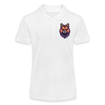 Colored Quokka Portrait - Stanley/Stella Teen Organic Polo Shirt MINI SPRINTER - white - Front