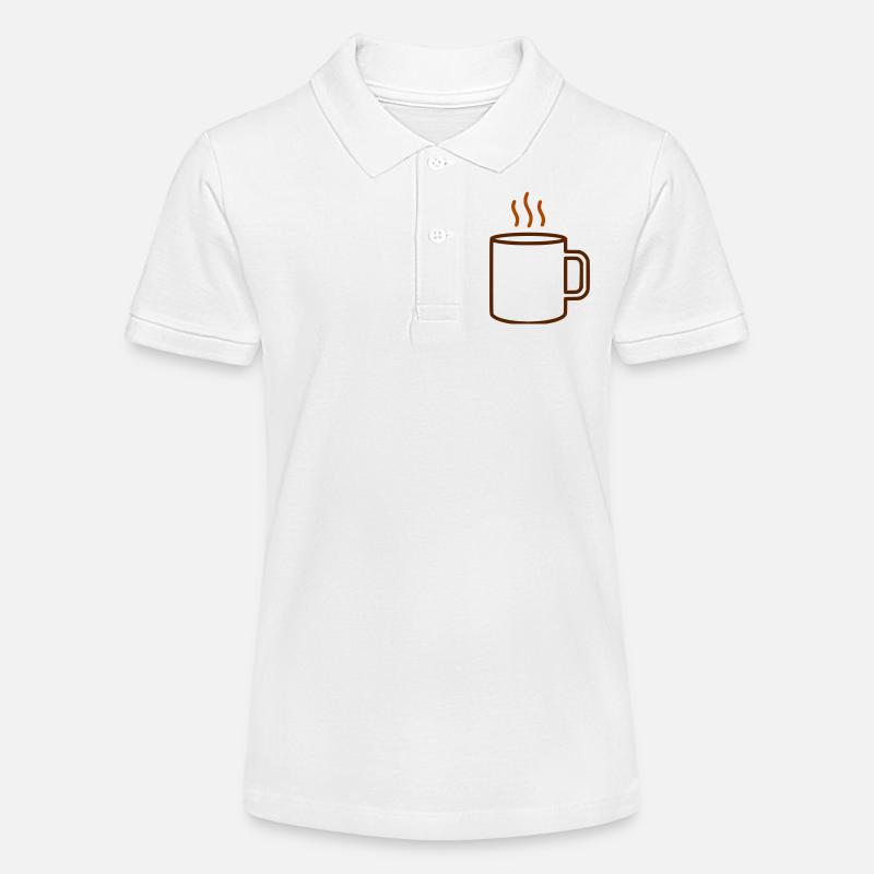 Profil de vapeur de la tasse de café - Polo bio MINI SPRINTER Stanley/Stella Ado - blanc