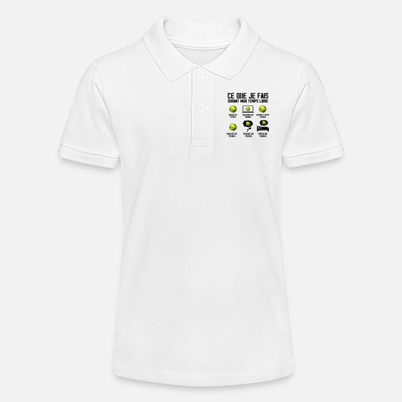 Ce que je fais Temps Libre Tennis - Polo bio MINI SPRINTER Stanley/Stella Ado - blanc