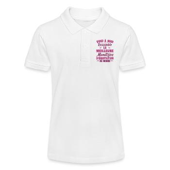 Der beste Reitlehrer der Welt - Stanley/Stella Teenager Bio-Poloshirt MINI SPRINTER - Weiß - Vorne