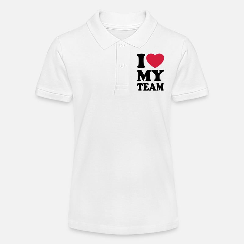 I love my team - J'aime mon équipe - Polo bio MINI SPRINTER Stanley/Stella Ado - blanc