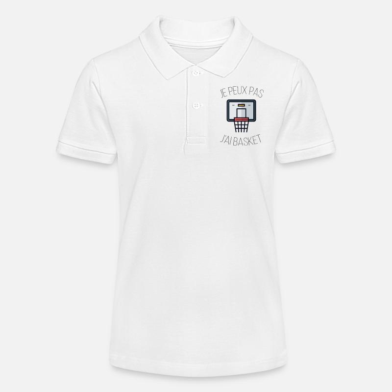 je peux pas j'ai basket - Polo bio MINI SPRINTER Stanley/Stella Ado - blanc