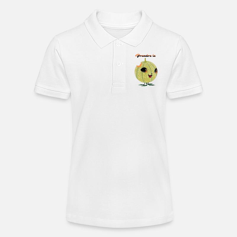 Dessin melon humour prendre le melon - Polo bio MINI SPRINTER Stanley/Stella Ado - blanc