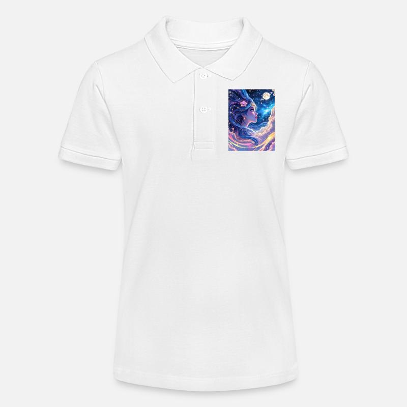 Fille dans la galaxie - Polo bio MINI SPRINTER Stanley/Stella Ado - blanc