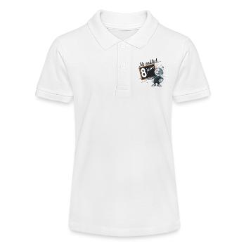 achter Geburtstag, 8. Geburtstag kleiner Roboter - Stanley/Stella Teenager Bio-Poloshirt MINI SPRINTER - Weiß - Vorne