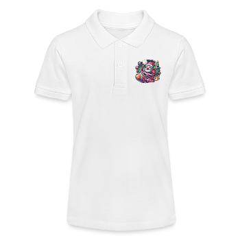 Lustiger Weihnachtsmann kommt mit dem Raumschiff - Stanley/Stella Teenager Bio-Poloshirt MINI SPRINTER - Weiß - Vorne