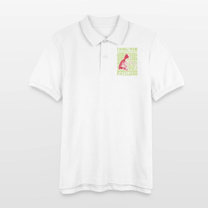 Hacker Hacking Programmer Linux Password Hacker Stanley/Stella Teen Organic Polo Shirt MINI SPRINTER