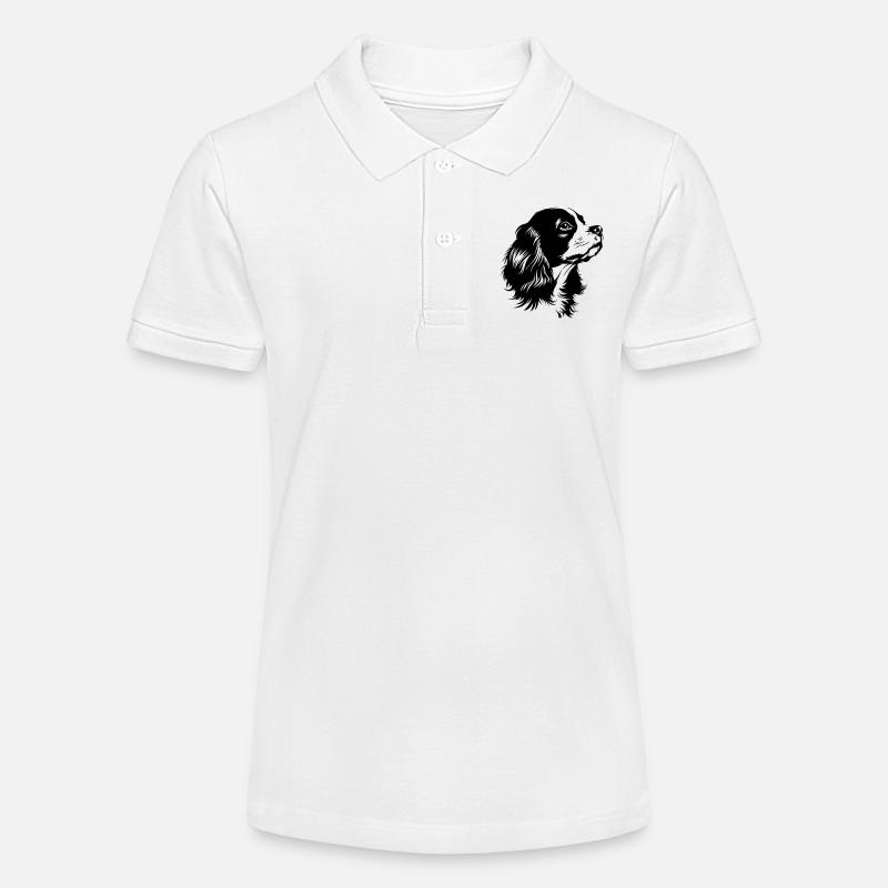 Épagneul Cavalier King Charles - Polo bio MINI SPRINTER Stanley/Stella Ado - blanc