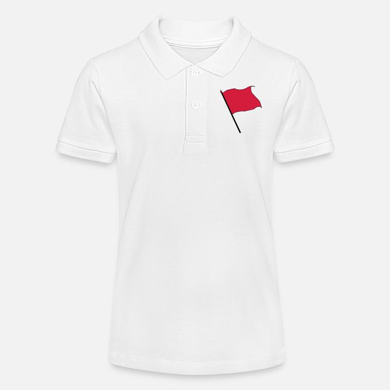 drapeau rouge - Polo bio MINI SPRINTER Stanley/Stella Ado - blanc