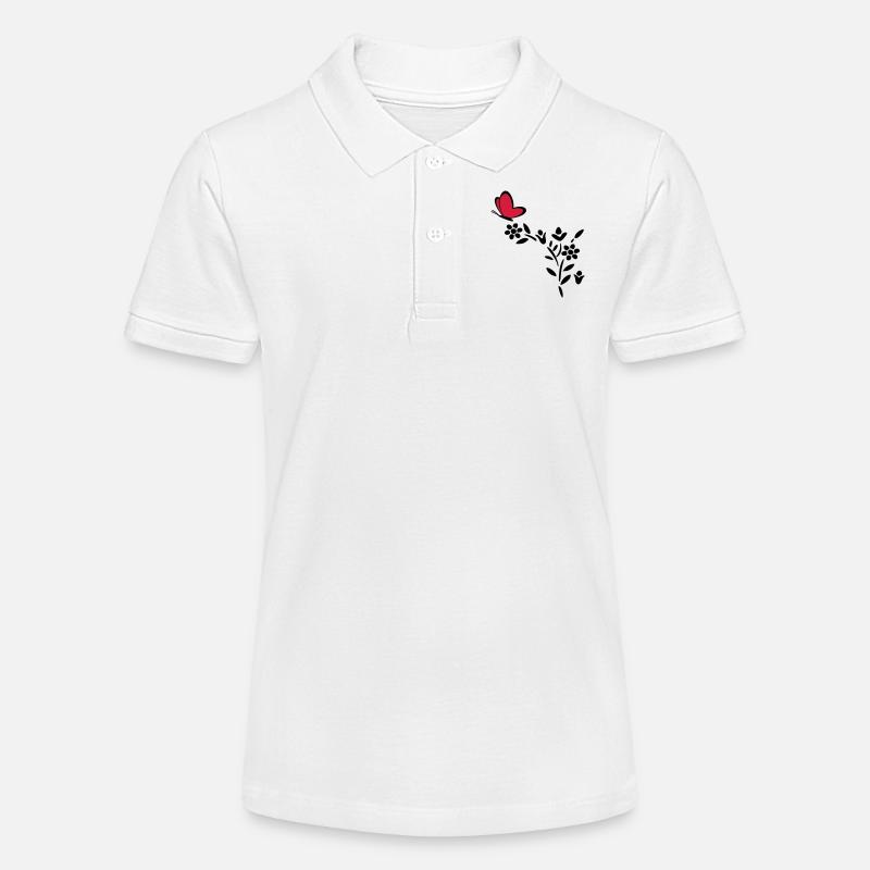 Usine de coeur de papillon - Polo bio MINI SPRINTER Stanley/Stella Ado - blanc
