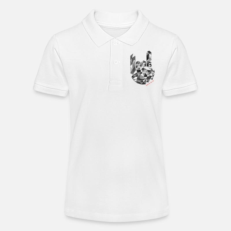Bleed For The Riff en noir et noir - Polo bio MINI SPRINTER Stanley/Stella Ado - blanc