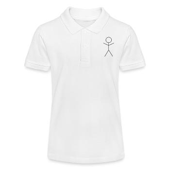 Simple stick figure - Stanley/Stella Teen Organic Polo Shirt MINI SPRINTER - white - Front