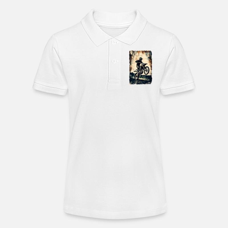 02_Motocross_Vintage_Sprung - Polo bio MINI SPRINTER Stanley/Stella Ado - blanc