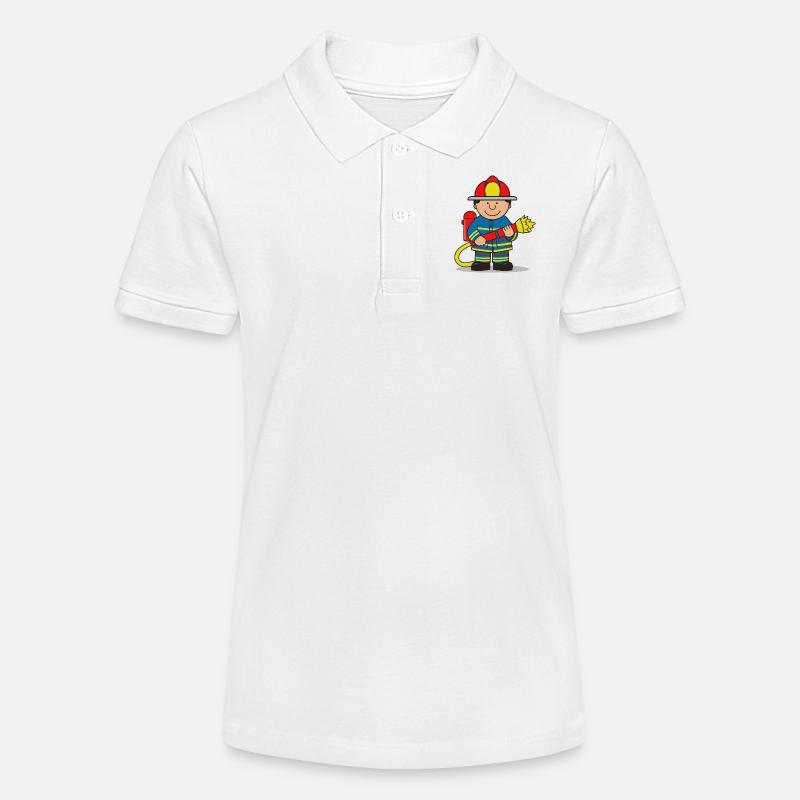 pompier - rêve d’enfant - Polo bio MINI SPRINTER Stanley/Stella Ado - blanc