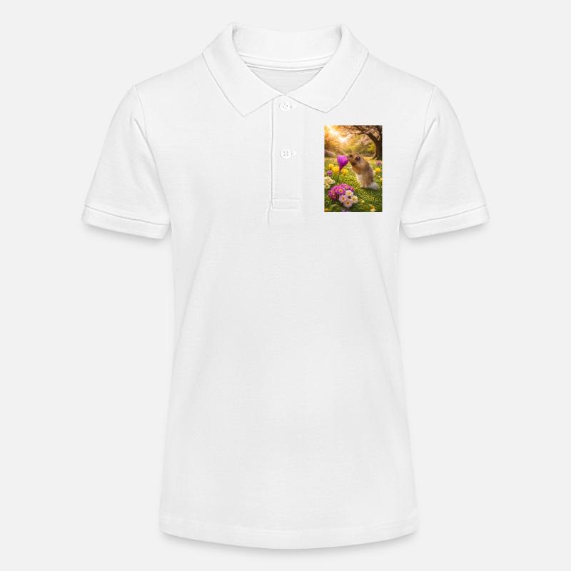 Chico11 : Le début du printemps avec la fleur 2026 - Polo bio MINI SPRINTER Stanley/Stella Ado - blanc