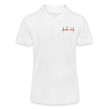 Berlin Heartbeat Berlin Skyline Gift Fan - Polo bio MINI SPRINTER Stanley/Stella Ado - blanc - Devant