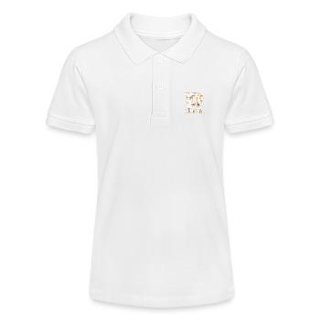 Buchstabe R, Monogramm, Tiermuster - Stanley/Stella Teenager Bio-Poloshirt MINI SPRINTER - Weiß - Vorne