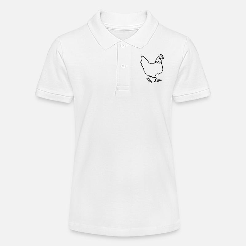 Poule poule Hüner - Polo bio MINI SPRINTER Stanley/Stella Ado - blanc