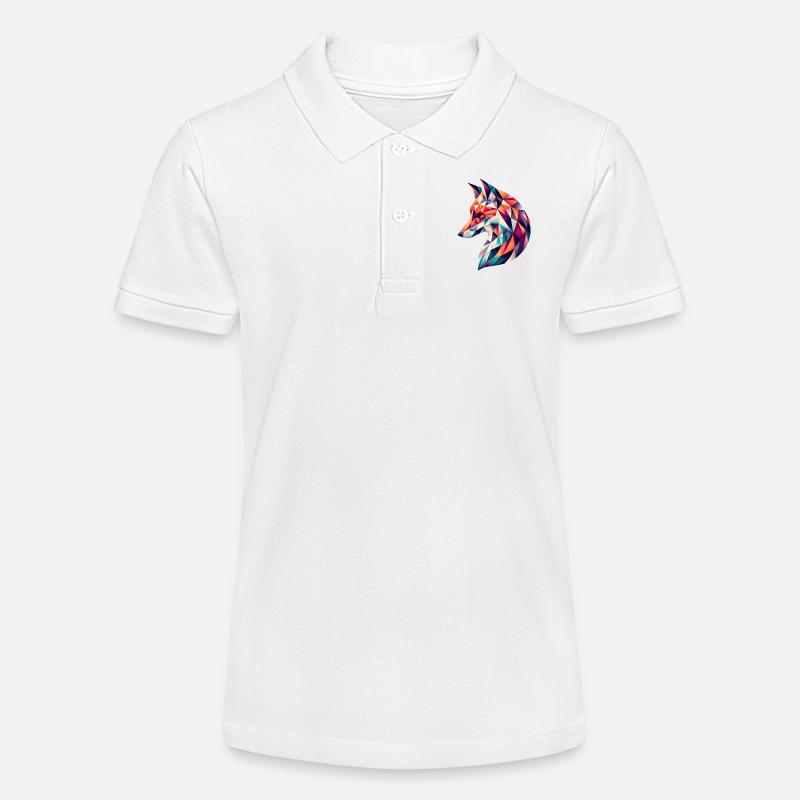 Vecteur de renard - Polo bio MINI SPRINTER Stanley/Stella Ado - blanc