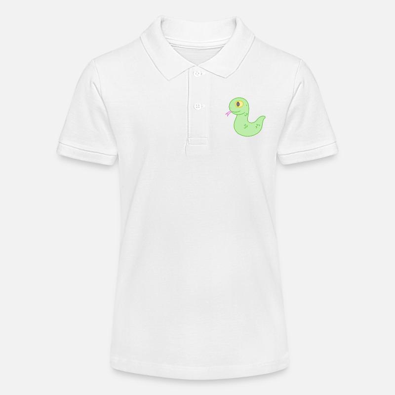 Gentil petit serpent - Polo bio MINI SPRINTER Stanley/Stella Ado - blanc