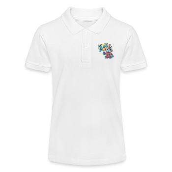 Zwei Jahre kleiner Roboter Kindergeburtstag - Stanley/Stella Teenager Bio-Poloshirt MINI SPRINTER - Weiß - Vorne