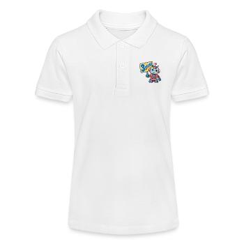 Drei Jahre kleiner Roboter Kindergeburtstag - Stanley/Stella Teenager Bio-Poloshirt MINI SPRINTER - Weiß - Vorne