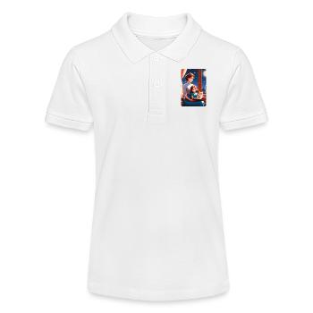 You Can Add Your Gift Text Below The Design - Stanley/Stella Teenager Bio-Poloshirt MINI SPRINTER - Weiß - Vorne