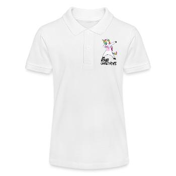 Logo Rave Licornes Noir Texte - Polo bio MINI SPRINTER Stanley/Stella Ado - blanc - Devant