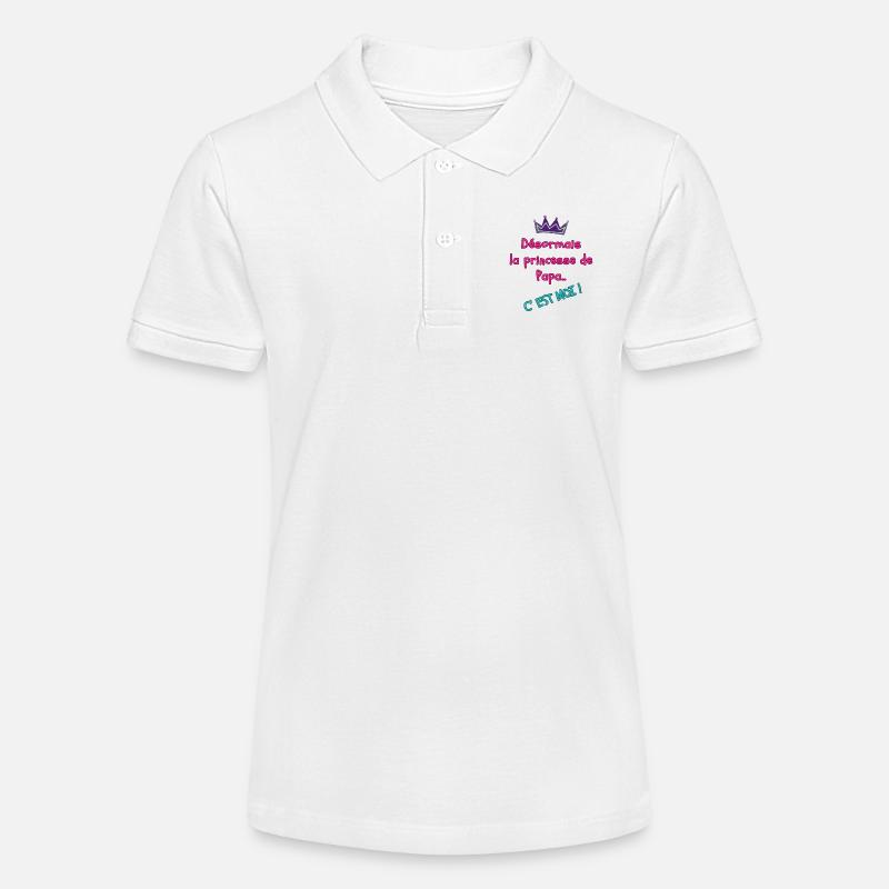 Princesse de Papa - Polo bio MINI SPRINTER Stanley/Stella Ado - blanc