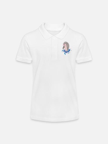 Delphin Meer Strand Spritzer - Stanley/Stella Teenager Bio-Poloshirt MINI SPRINTER - Weiß