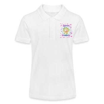 Spread Kindness - Hund schüttelt sich - Stanley/Stella Teenager Bio-Poloshirt MINI SPRINTER - Weiß - Vorne